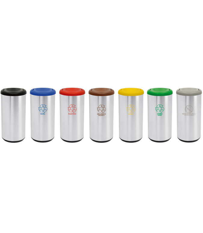 Bote Acero Tapa Polipropileno