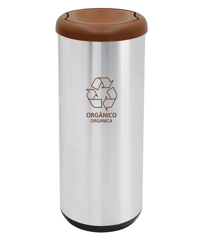 Bote Acero Tapa Polipropileno