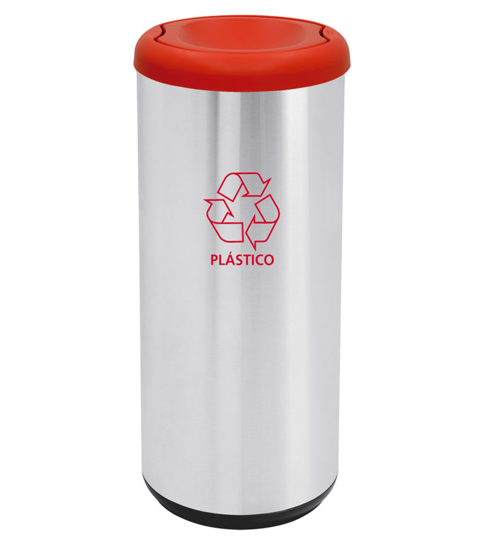 Bote Acero Tapa Polipropileno