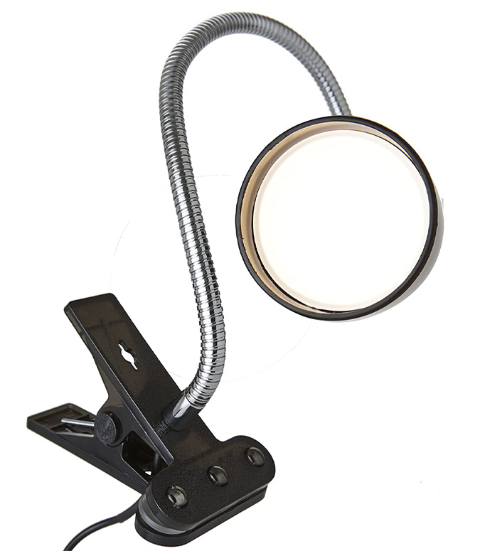 lampara led de escritorio con gancho