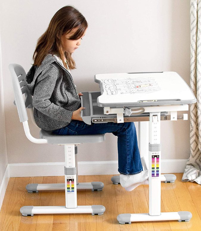 Escritorio inteligente ajustable para niños
