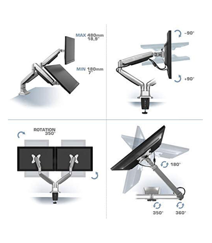 soporte de escritorio para pantallas onkron