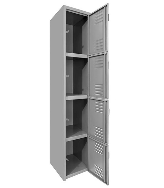 Locker 4 Puertas Serie A Gris